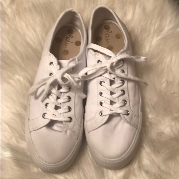 Boden Flatform Sneakers White Size 8 1/2 (40) - Picture 2 of 8